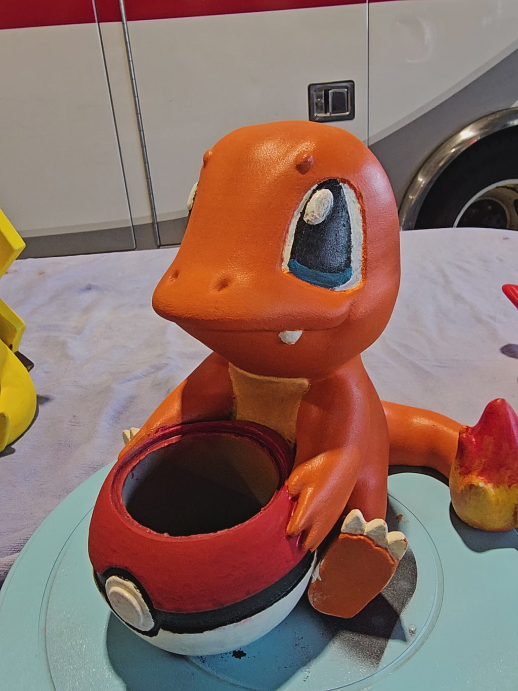Charmander Poké Ball Planter | Handmade 3D Printed Pokémon Planter