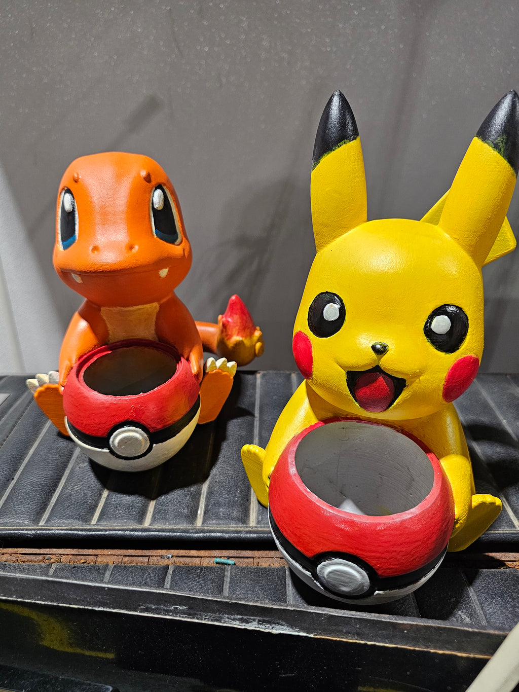 Hand-Painted Pikachu Poké Ball Planter | 3D Printed Pokémon Succulent Pot | Desk & Shelf Decor